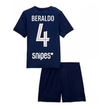 Otroški dresi Paris Saint-Germain PSG Domači 2025-26 Lucas Beraldo 4