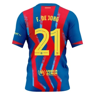 Poceni Nogometni dresi Četrti Frenkie de Jong #21 FC Barcelona 2025–26 Moški