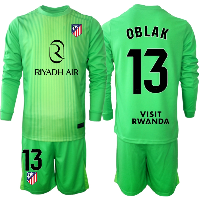 Moški Vratarski dres Jan Oblak #13 Atletico Madrid 2025-26 Dolgi Rokav