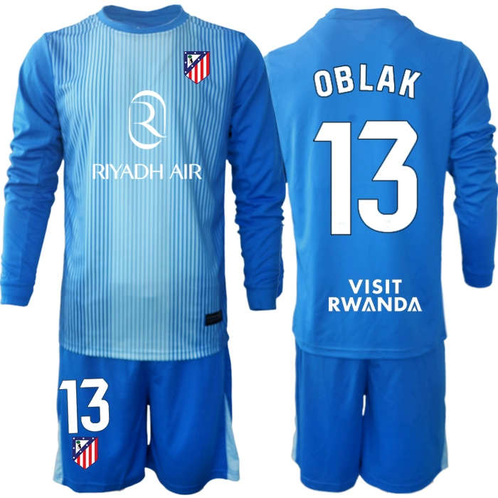 Moški Vratarski dres Jan Oblak #13 Atletico Madrid 2025-26 modra