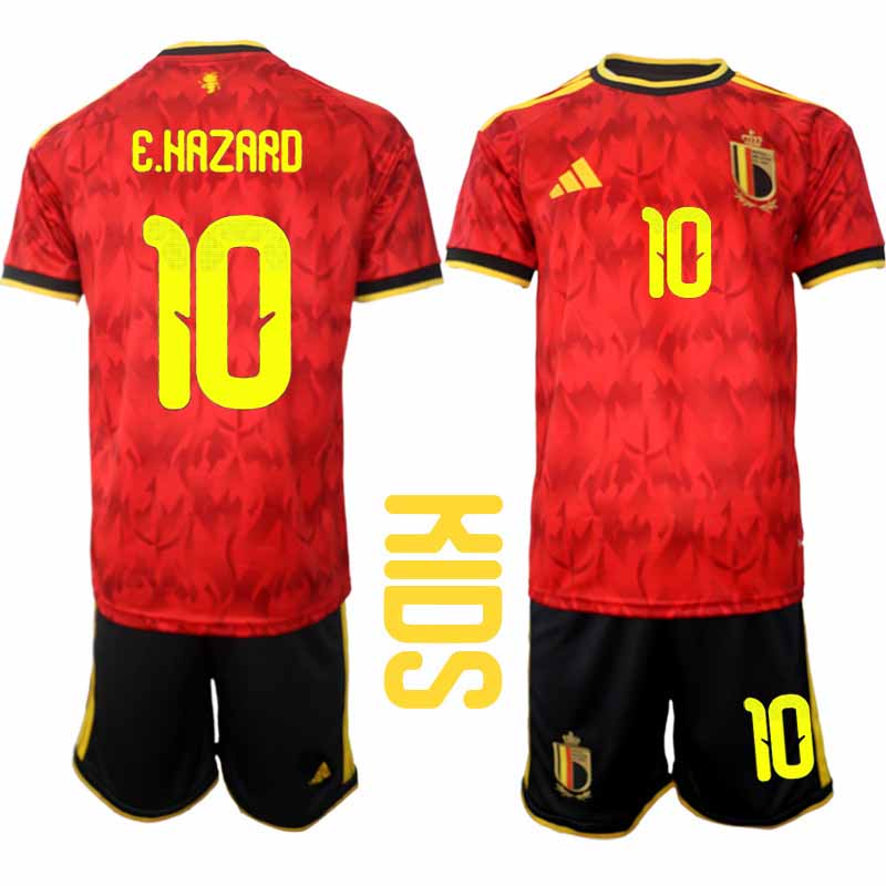 Nogometni dresi Eden Hazard #10 Belgija Domači SP 2026 Otroški Komplet