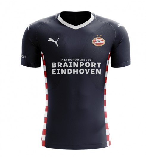 Prodaja Nogometni dresi PSV Eindhoven Gostujoči 2025-26 črna Moški Kratek Rokav