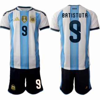 Gabriel Batistuta #9 Argentina Moški Nogometni dresi kompleti Domači SP 2026