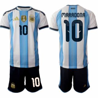 Maradona #10 Argentina Moški Nogometni dresi kompleti Domači SP 2026