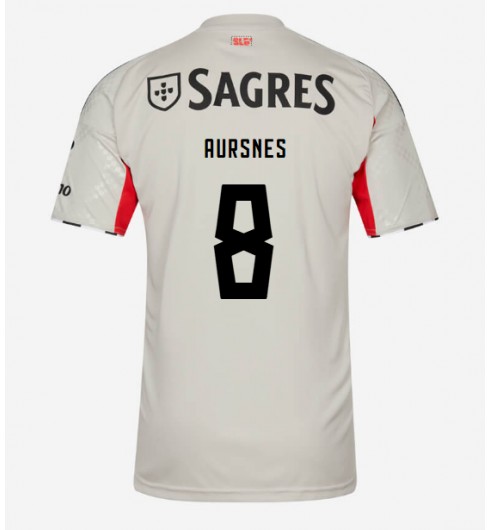 Moški Nogometni dresi Fredrik Aursnes #8 Benfica Gostujoči 2025-26