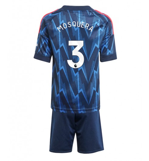 Nogometni dresi za otroke Cristhian Mosquera #3 Arsenal Gostujoči 2025-26