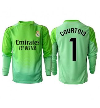Poceni Nogometni dresi Thibaut Courtois #1 Real Madrid Vratar Gostujoči 2025-26 Moški