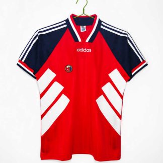 Poceni Moški retro nogometni dres Norveška Domači 1994-95 Kratek Rokav
