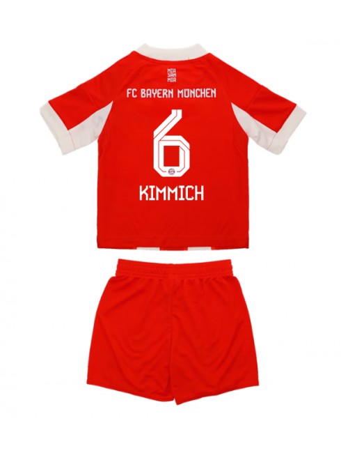 Otroški Nogometni dresi kompleti Bayern Munich 2025-26 Domači Joshua Kimmich 6