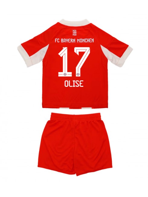 Otroški Nogometni dresi kompleti Bayern Munich Domači 2025-26 Michael Olise 17