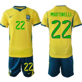Novi Nogometni dresi kompleti reprezentance Brazilija Gabriel Martinelli #22 Domači SP 2026