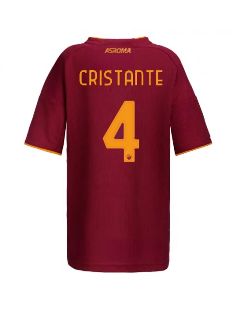 Poceni Nogometni dresi AS Roma Bryan Cristante #4 Domači 2025-26 Kratek rokav