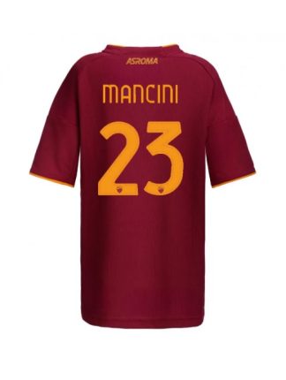 Poceni Nogometni dresi AS Roma Gianluca Mancini #23 Domači 2025-26 Kratek rokav