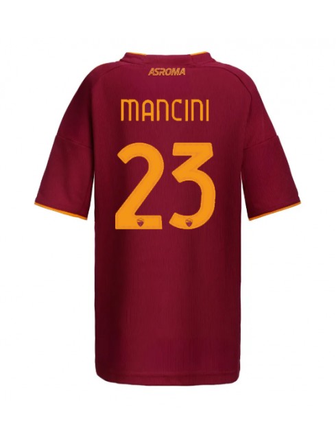 Poceni Nogometni dresi AS Roma Gianluca Mancini #23 Domači 2025-26 Kratek rokav