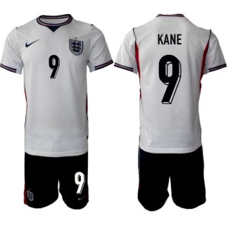 Poceni Poceni Nogometni dresi komplet Anglija Harry Kane #9 Domači SP 2026 bela