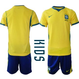 Nogometni dresi komplet za otroke Brazilija Domači SP 2026 z lastnim tiskom