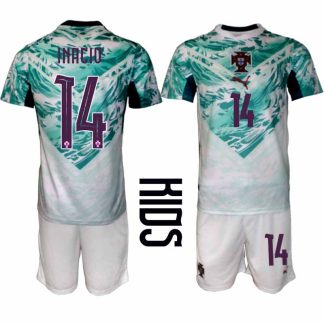 Nogometni dresi Portugalska reprezentance Gonçalo Inácio #14 Gostujoči SP 2026 Otroški kompleti