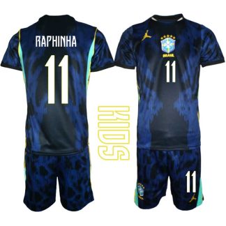Otroški dresi komplet Brazilija Raphinha Belloli #11 Gostujoči SP 2026