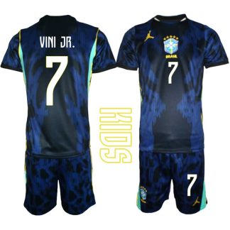 Otroški dresi komplet Brazilija Vinícius Júnior #7 Gostujoči SP 2026