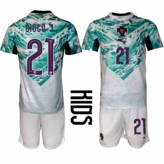 Nogometni dresi Portugalska reprezentance Diogo Jota #21 Gostujoči SP 2026 Otroški kompleti