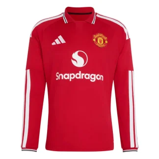 Poceni Nogometni dresi Manchester United Domači 2026/27 Dolgi Rokav- rdeča