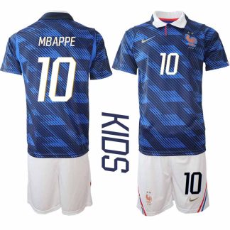 Najcenejši Otroški nogometni dresi kompleti Francija SP 2026 Kylian Mbappé #10 Domači
