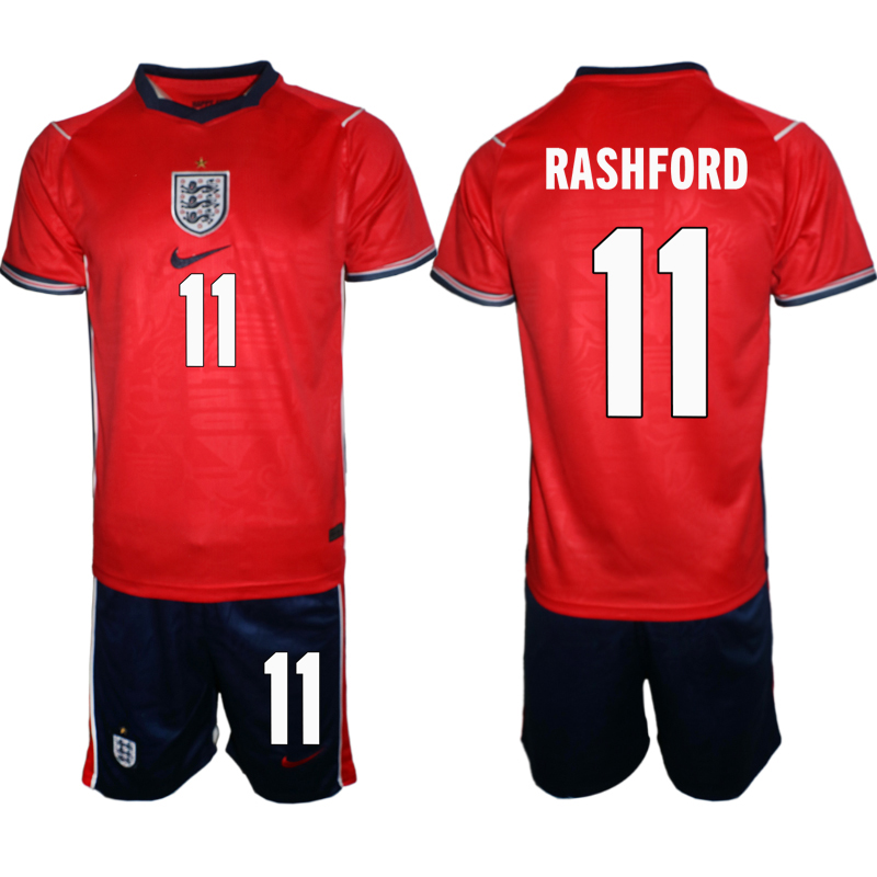Nogometni dresi Anglija SP 2026 Marcus Rashford #11 Gostujoči kompleti