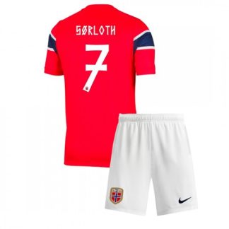 Novi Otroški nogometni dresi Alexander Sørloth #7 Norveška Domači SP 2026