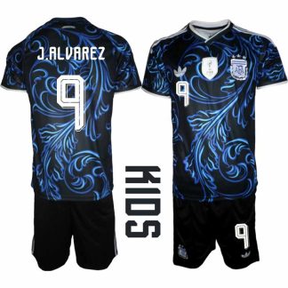 Novi Otroški nogometni dresi Argentina Julián Álvarez #9 Gostujoči SP 2026