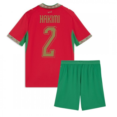 Nogometni dresi kompleti Maroko SP 2026 Achraf Hakimi #2 Domači Otroški