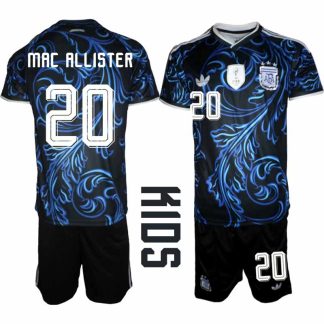 Otroški Nogometni dresi Argentina Alexis Mac Allister #20 Gostujoči SP 2026 + Kratke hlače
