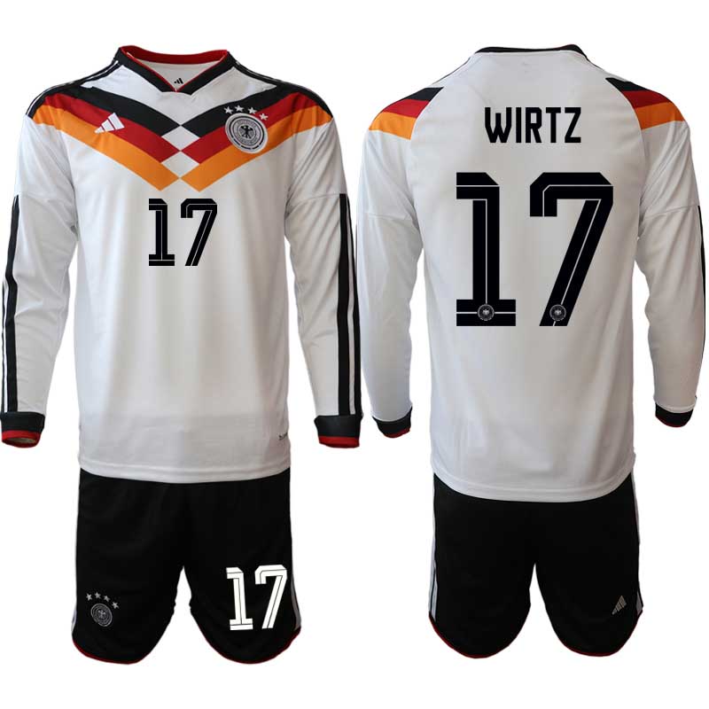 Poceni Nogometni dresi Nemčija DFB Florian Wirtz #17 Domači SP 2026 Dolgi Rokav + Kratke hlače