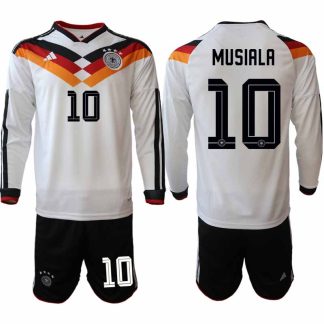 Poceni Nogometni dresi Nemčija DFB Jamal Musiala #10 Domači SP 2026 Dolgi Rokav + Kratke hlače