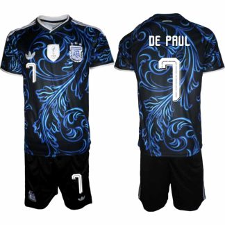 Poceni Nogometni dresi kompleti Argentina Rodrigo De Paul #7 Gostujoči SP 2026