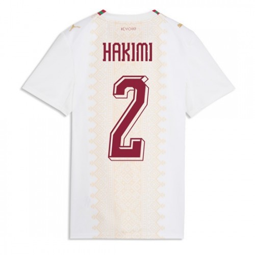 Nogometni dres Maroko SP 2026 Achraf Hakimi #2 Gostujoči Ženski bela