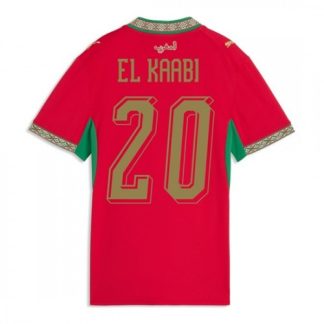 Nogometni dres Maroko SP 2026 Ayoub El Kaabi #20 Domači rdeča Ženski