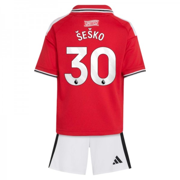 Otroški dresi Benjamin Sesko #30 Manchester United 2026/27 Domači