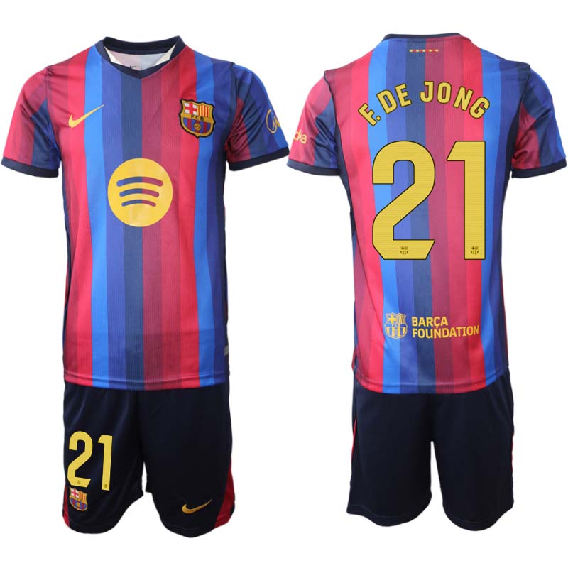 FC Barcelona Domači 2026-27 Frenkie de Jong #21 Nogometni dresi kompleti