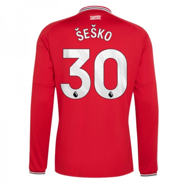 Manchester United dresi 2026/27 Domači Benjamin Sesko 30 Dolgi Rokav