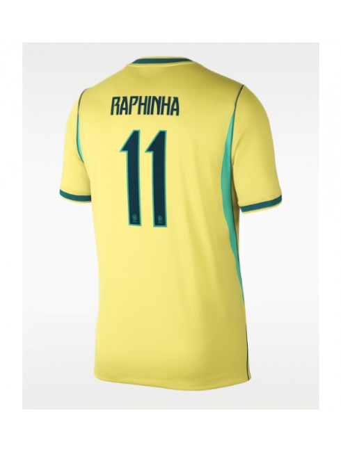 Brazilija SP 2026 Raphinha Belloli #11 Domači rumena Moški Nogometni dresi Kratek rokav