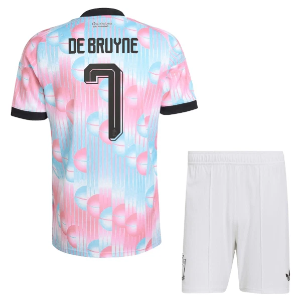 Otroški nogometni dresi kompleti Belgija SP 2026 Kevin De Bruyne #7 Gostujoči