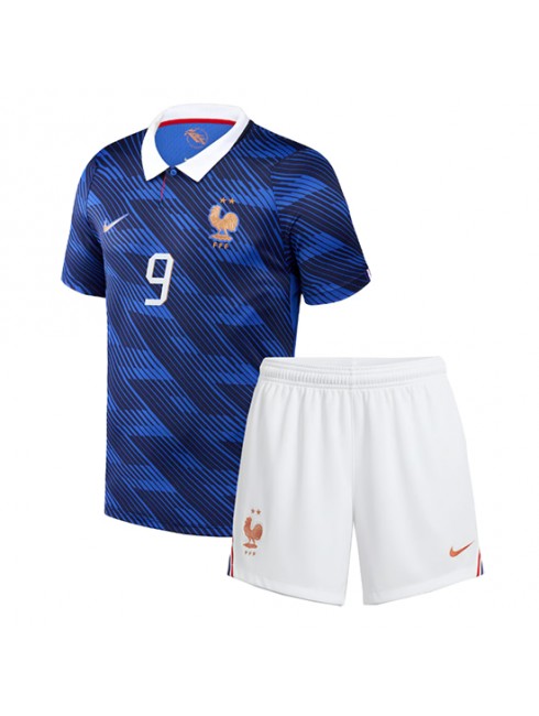 Francija Domači SP 2026 Marcus Thuram #9 Otrošk Nogometni dresi kompleti -1