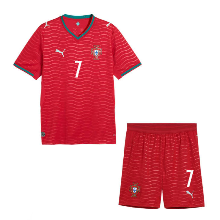 Otroški nogometni dresi Portugalska SP 2026 Cristiano Ronaldo #7 Domači-1