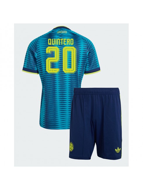Otroški dres Kolumbija SP 2026 Juan Fernando Quintero #20 Gostujoči kompleti