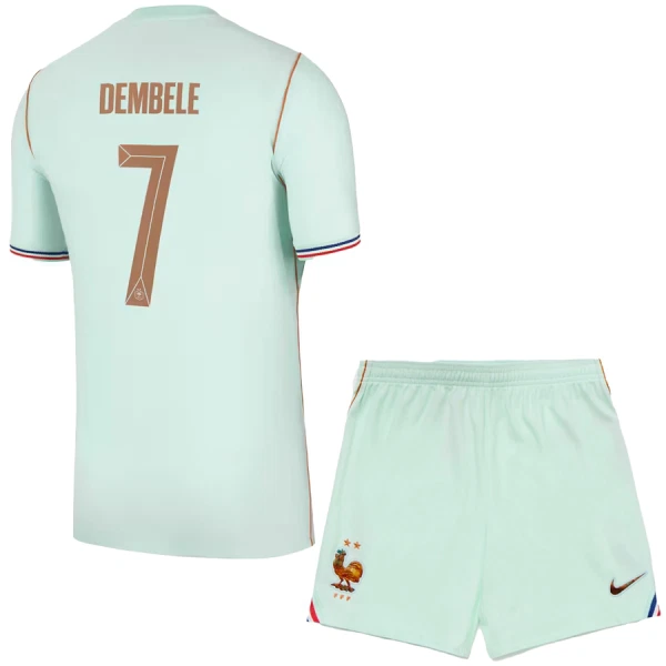 Francija Gostujoči SP 2026 Ousmane Dembélé #7 Otroški nogometni dresi kompleti