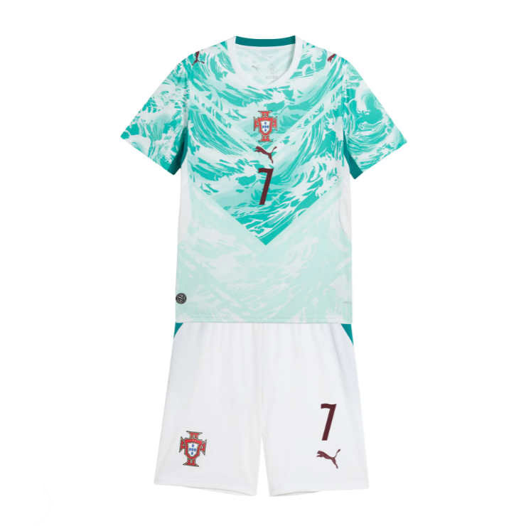 Nogometni dresi za otroke Portugalska SP 2026 Cristiano Ronaldo #7 Gostujoči-1