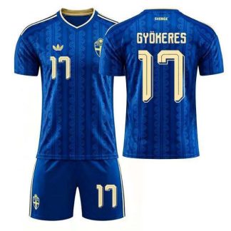 Otroški dresi kompleti Švedska Gostujoči SP 2026 Viktor Gyökeres 17