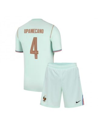 Francija Gostujoči SP 2026 Dayot Upamecano #4 Otrošk Nogometni dresi kompleti