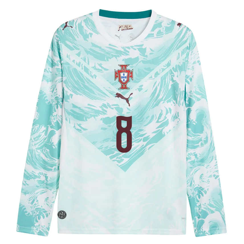 Poceni Nogometni dresi Portugalska SP 2026 Bruno Fernandes #8 Gostujoči Dolgi Rokav-1
