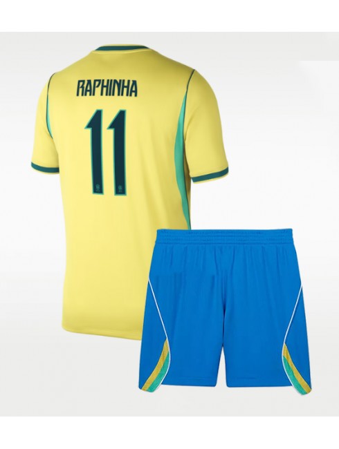 Nogometni dresi kompleti Brazilija SP 2026 Domači Otroški Raphinha Belloli #11